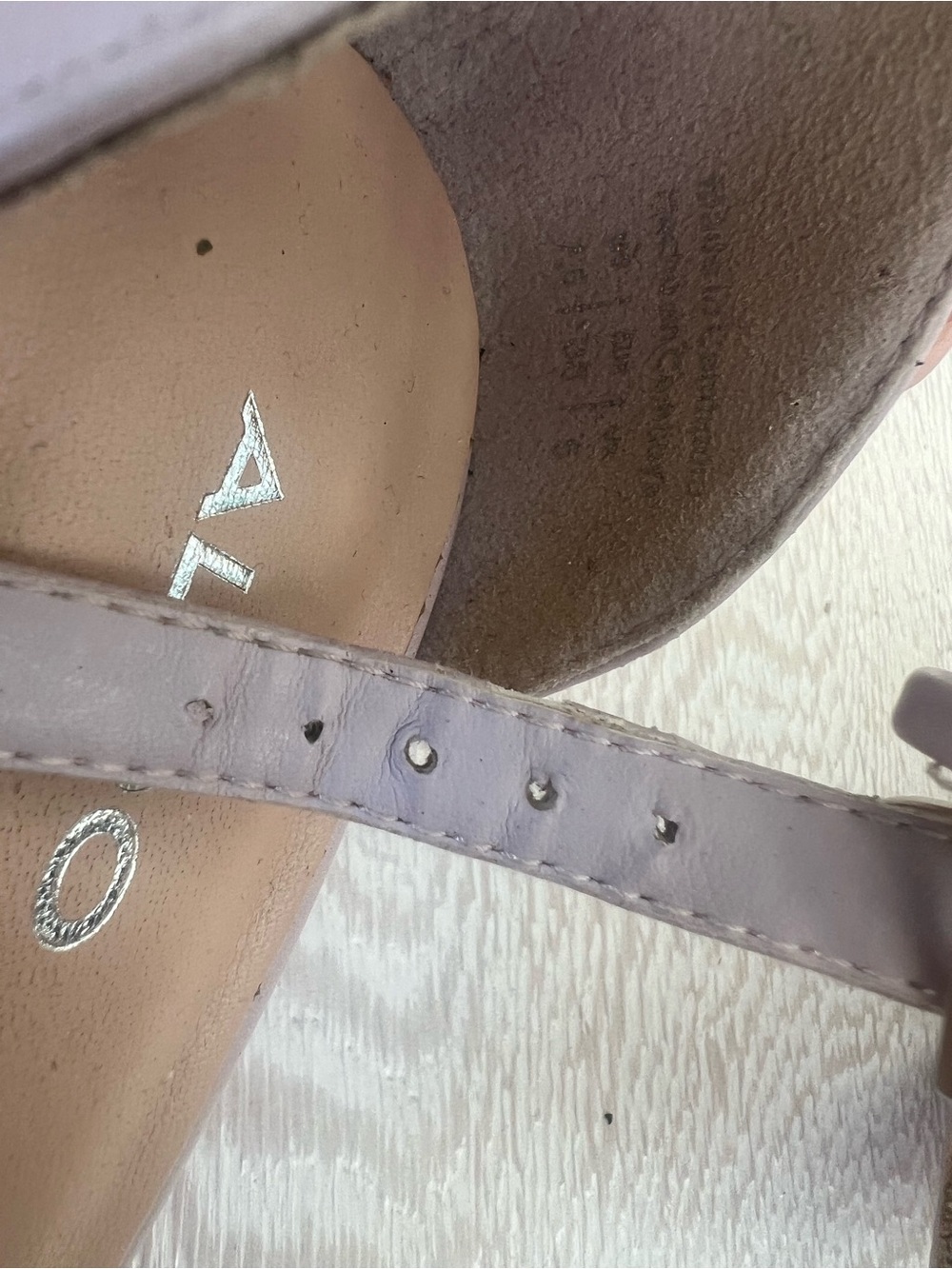 Aldo Lavender Pointed Block Heel Pumps with Ankle Strap - Picture 5 of 6